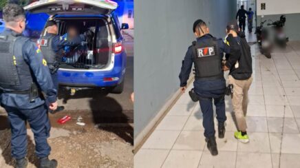 Dupla é presa após perseguição de moto e descarte de drogas na região central de Porto Velho