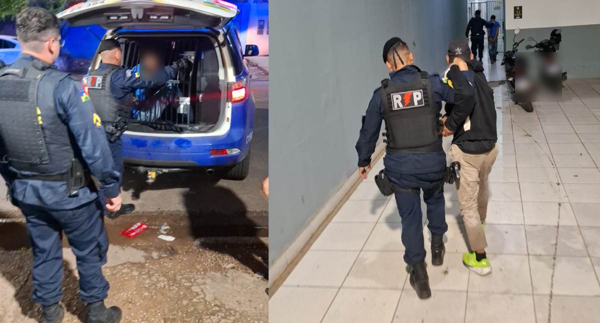 Dupla é presa após perseguição de moto e descarte de drogas na região central de Porto Velho