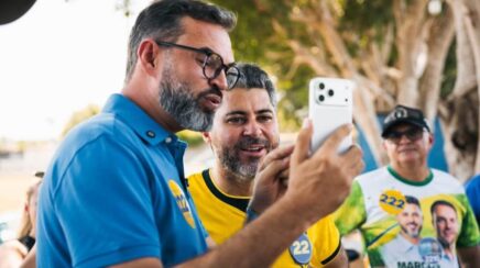 Em Rio Crespo, Bruno Scheid reforça campanha de rua ao lado de Marcos Rogério: “olho no olho e com os pés no chão”