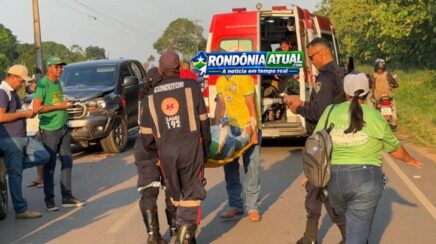 Engavetamento envolvendo quatro veículos deixa feridos durante carreata em RO