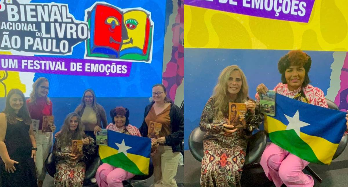 Escritoras de Rondônia entregam coletânea “Porto Velho em Poesia” à atriz e escritora Bruna Lombardi na Bienal Internacional de São Paulo