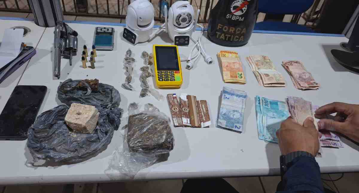 Força Tática prende dois suspeitos com drogas e arma furtada no Aponiã