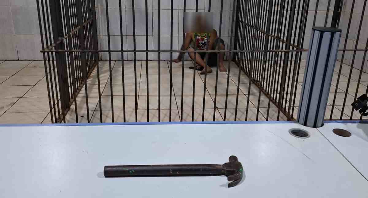 Homem é preso após agredir sobrinha com martelo em Porto Velho