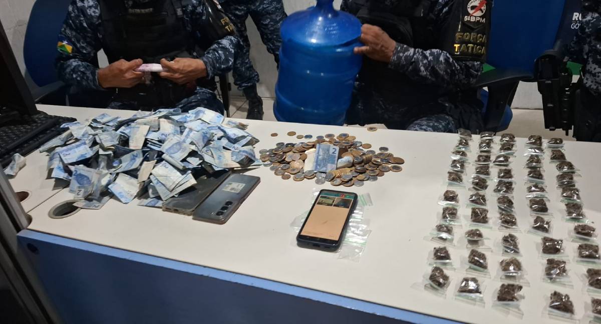 Homem é preso pela Força Tática com grande quantidade de drogas e dinheiro em Porto Velho