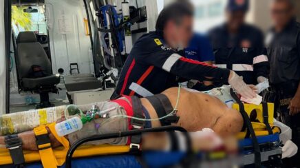 Idoso fica em estado gravíssimo após ser atropelado por caminhão nas proximidades da Usina de Samuel