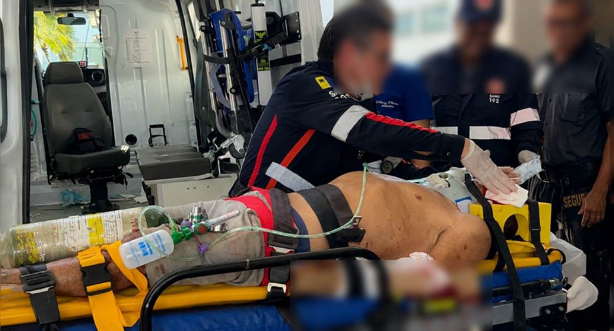 Idoso fica em estado gravíssimo após ser atropelado por caminhão nas proximidades da Usina de Samuel