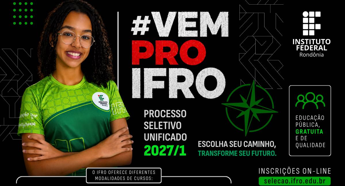 IFRO oferta 1.306 vagas em cursos de graduação