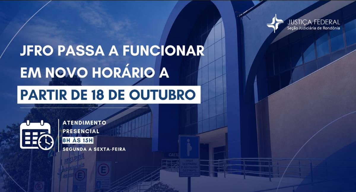 JFRO passa a funcionar em novo horário a partir de 18 de outubro