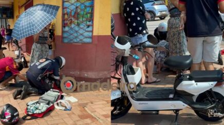 Jovem de 22 anos sofre acidente grave com moto elétrica em Porto Velho