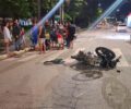 Motoboy fica gravemente ferido após colisão entre motocicleta e carro de aplicativo em cruzamento de Porto Velho