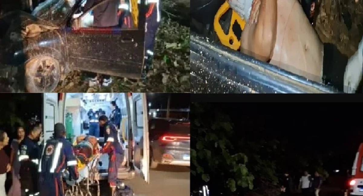 Motorista fica gravemente ferido após carro sair da pista e bater em árvore em RO