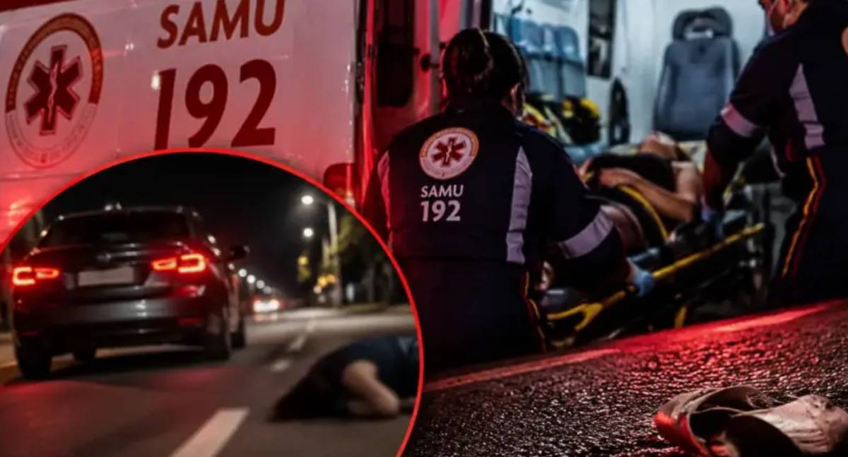 Mulher é socorrida pelo Samu após cair de carro em RO