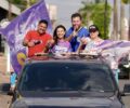 Nas ruas de Vilhena, Mariana Carvalho leva o trabalho já feito para perto do eleitor