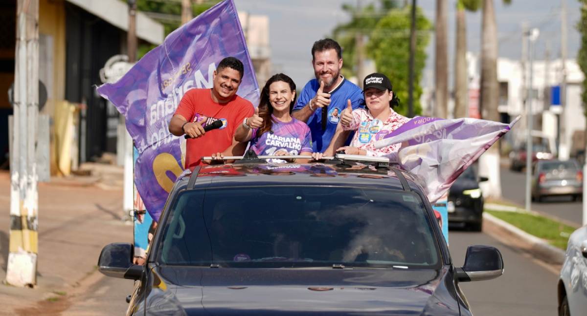 Nas ruas de Vilhena, Mariana Carvalho leva o trabalho já feito para perto do eleitor