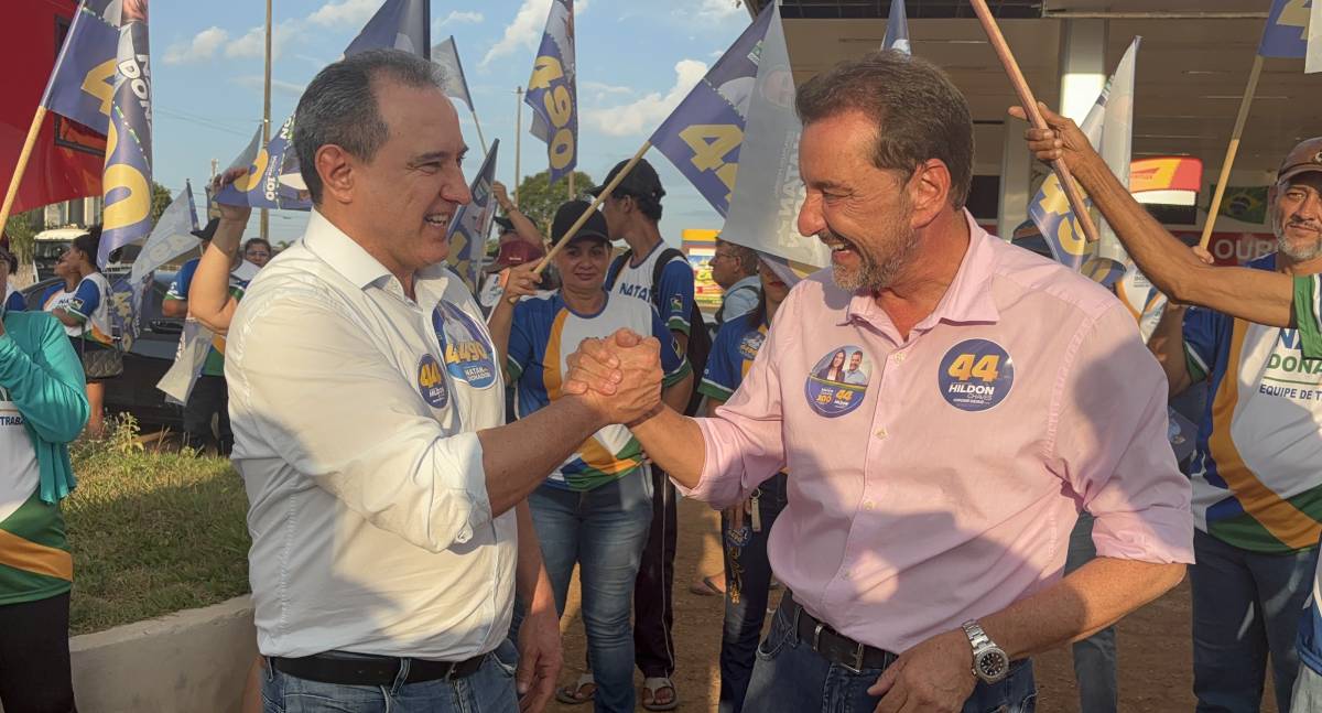 Natan Donadon percorre comércio de Vilhena ao lado de Hildon Chaves e reforça compromisso com o Cone Sul