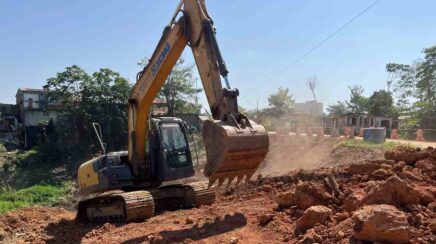 Obras no canal Santa Bárbara avançam no Cai N’Água