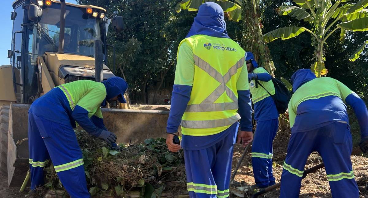 Oito equipes reforçam mutirões de limpeza em Porto Velho