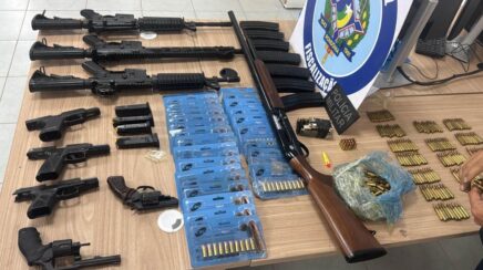 Operação conjunta apreende fuzis, pistolas e centenas de munições em caminhão no interior de Rondônia