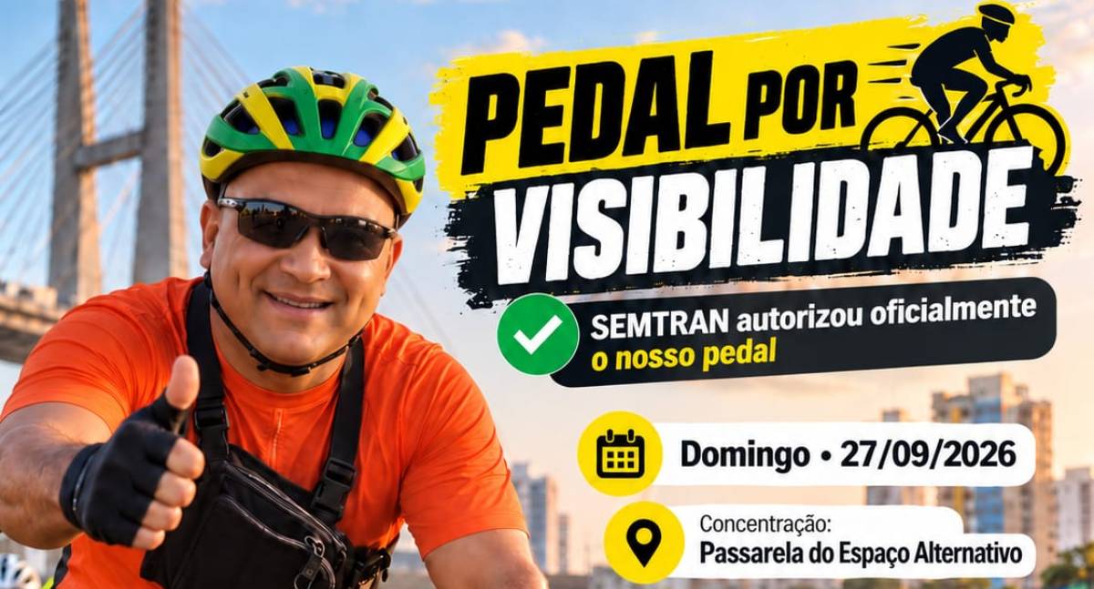 Pedal por visibilidade mobiliza ciclistas em Porto Velho