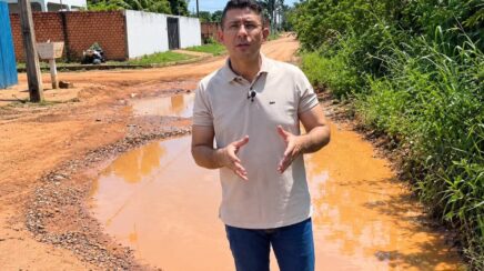 Pedro Geovar cobra recuperação de rua no Nova Esperança