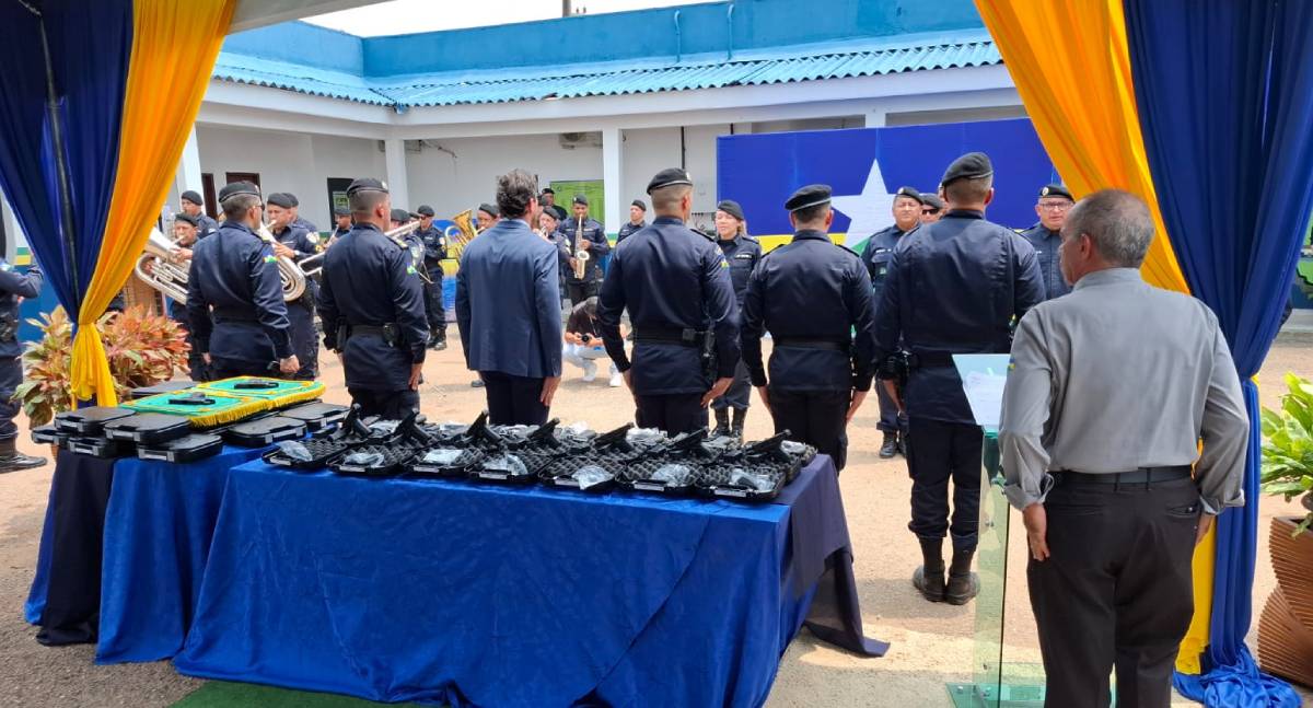 PM de Rondônia entrega novas pistolas a batalhões da capital e do interior