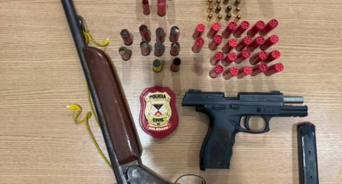 Polícia Civil cumpre mandado de busca e apreensão e prende homem por posse irregular de arma em Nova Mamoré