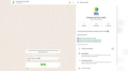 Prefeitura de Porto Velho amplia acesso a informações pelo WhatsApp