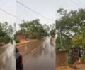 Queda de árvore provocada por temporal bloqueia via e derruba fios de energia na Estrada da Penal em Porto Velho