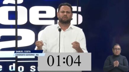 Samuel Costa se destaca novamente no segundo debate ao Governo de Rondônia promovido pela Rema TV