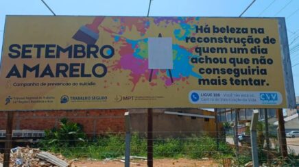 Setembro Amarelo: TRT-14 amplia campanha de saúde mental em RO e AC