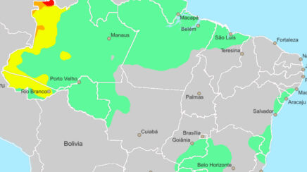 Rondônia entra em faixa de chuva intensa nas próximas 48 horas, com área de Nível 1 no oeste