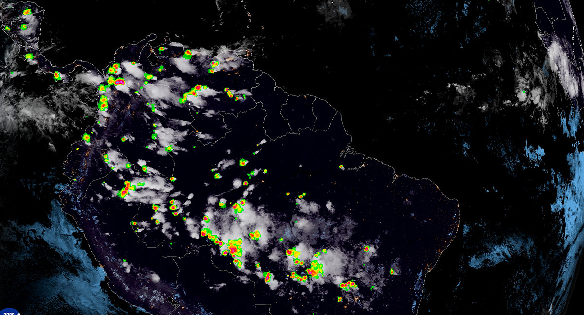 Rondônia terá fim de semana de chuvas e tempestades, com risco de ventos fortes e muitos raios