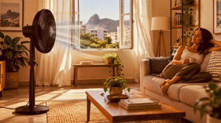 Posicionamento influencia o desempenho de ventiladores portáteis