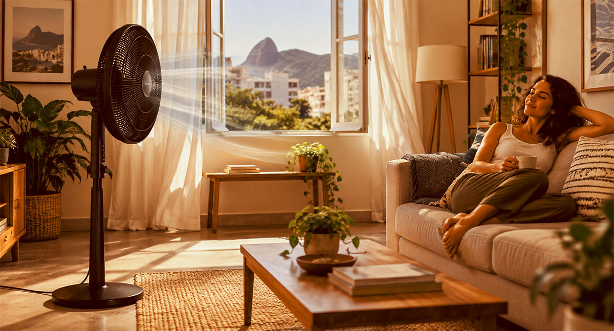 Posicionamento influencia o desempenho de ventiladores portáteis