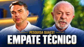 Quaest: Flávio tem 51% e Lula, 49% dos votos válidos