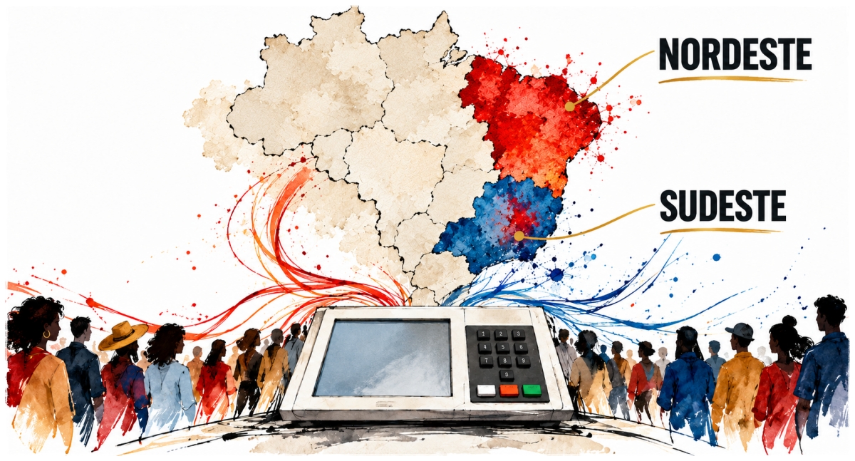 Nordeste mantém força do PT; Sudeste reduz diferença
