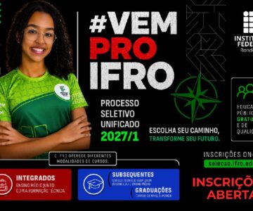 IFRO oferece 2 mil vagas em cursos técnicos; inscrições terminam domingo