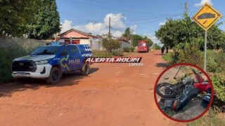 Motociclista fica ferido após queda em Rondônia