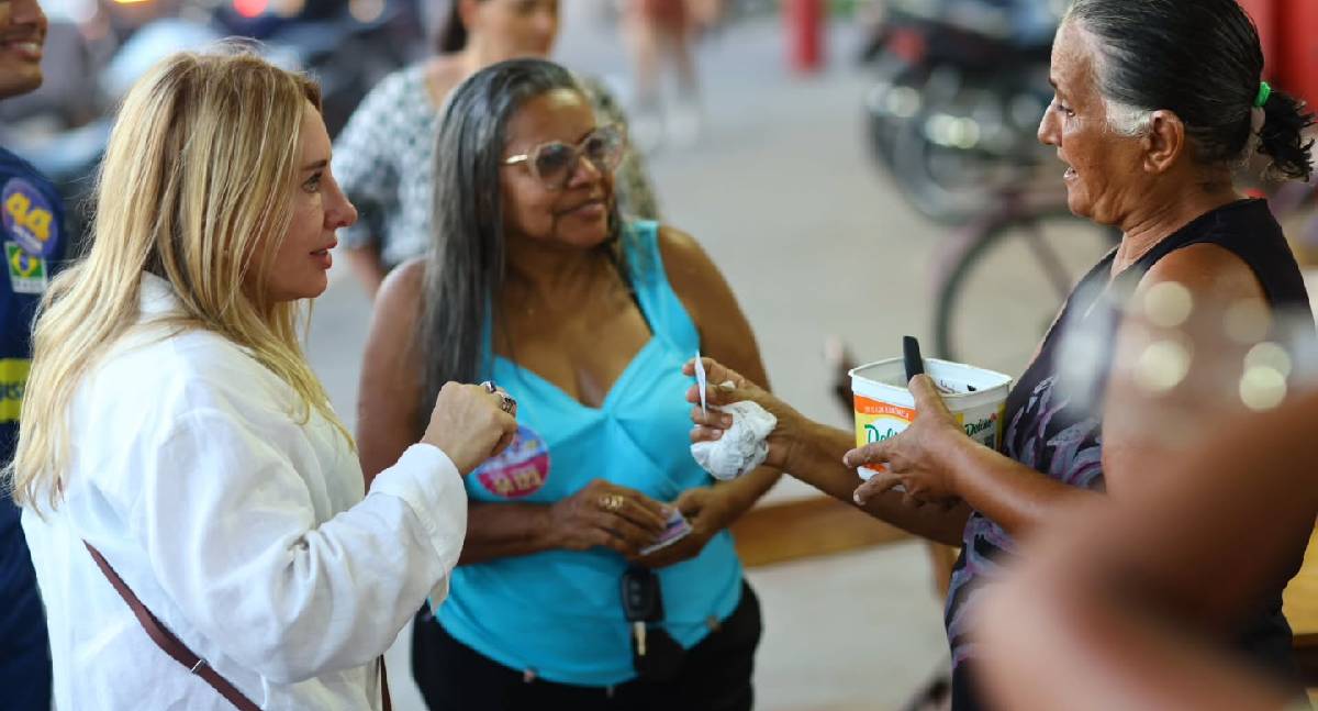 Ieda Chaves durante agenda de campanha eleitoral em Porto Velho