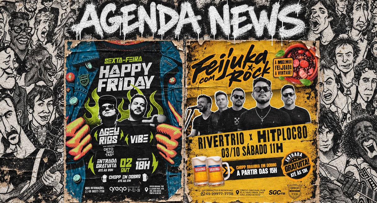Agenda News: Fim de semana animado no Grego Pub