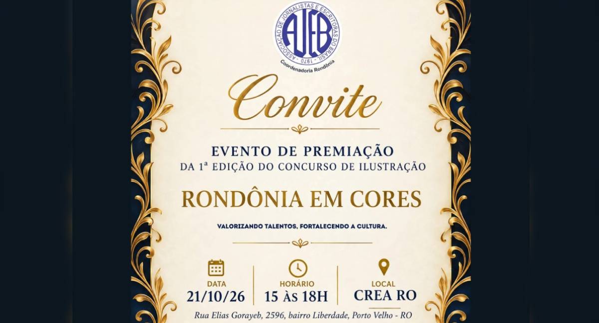 AJEB-RO realiza premiação do 1º Concurso de Ilustração “Rondônia em Cores” no auditório do CREA-RO