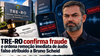 TRE-RO confirma fraude e ordena remoção imediata de áudio falso atribuído a Bruno Scheid