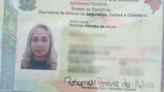 Carteira de Identidade em nome de Rosana Pereira da Silva é encontrada em Porto Velho
