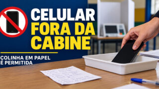 Cabine de votação: colinha pode, celular não