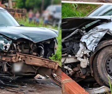 Colisão entre caminhonete e automóvel deixa feridos em Rondônia