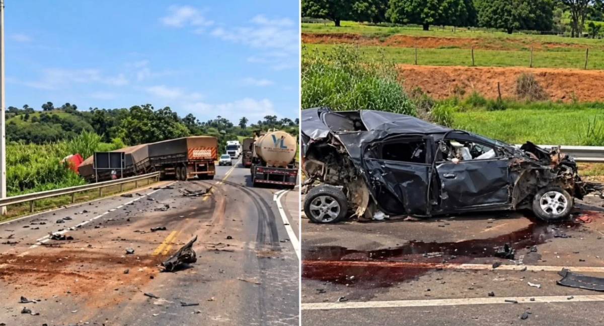 Colisão entre carro e carreta deixa três feridos na BR-364 em Rondônia