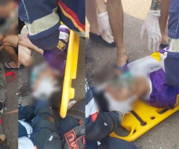 Colisão entre carro e moto deixa motoboy em estado gravíssimo no centro de Porto Velho