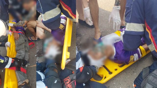 Colisão entre carro e moto deixa motoboy em estado gravíssimo no centro de Porto Velho