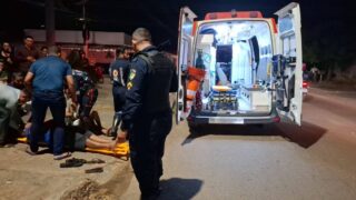Colisão entre duas motocicletas deixa três pessoas feridas no bairro Tancredo Neves em Porto Velho