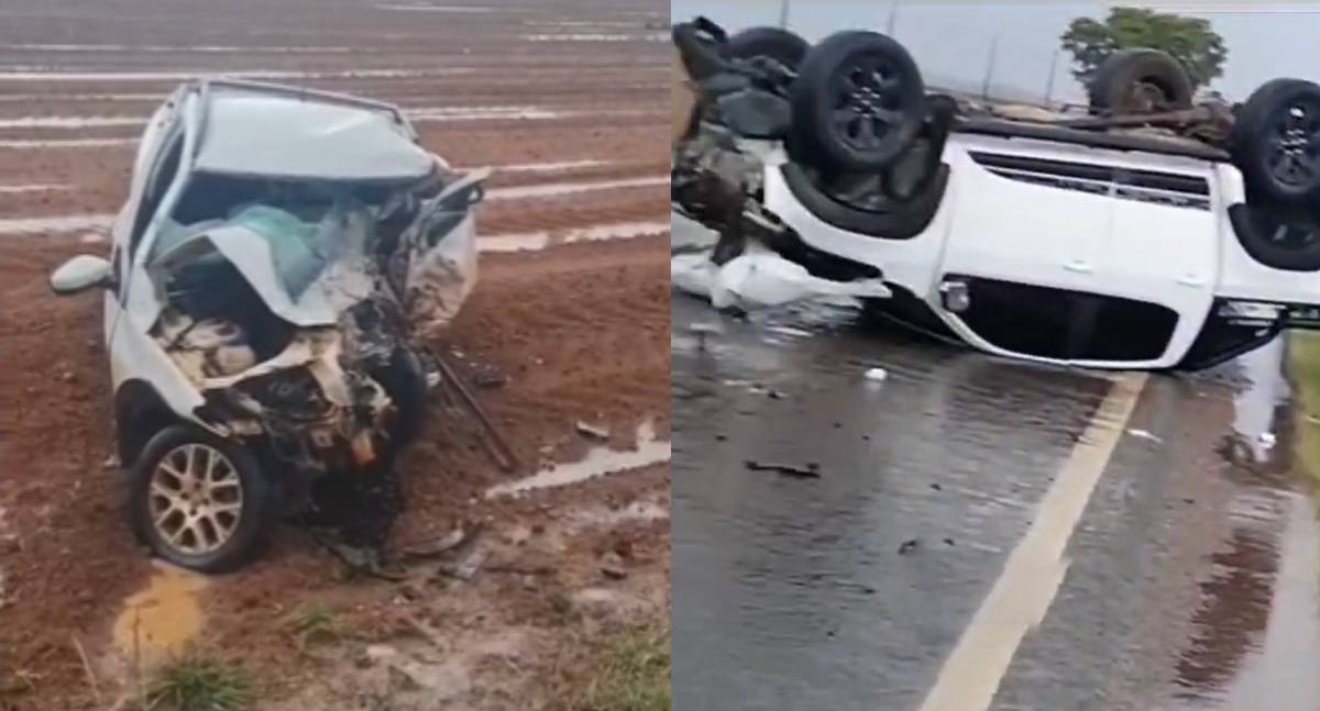 Colisão frontal entre caminhonetes deixa uma vítima fatal na BR-174